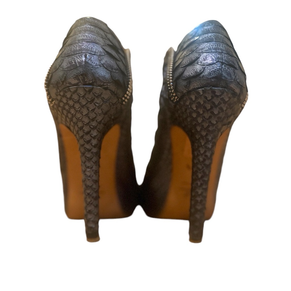 H Williams Rueda Metallic Lizard Zip Booties - Picture 4 of 9